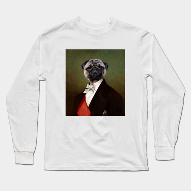 Pug Long Sleeve T-Shirt by NV